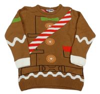 Hnedý sveter so vzorem - Fortnite