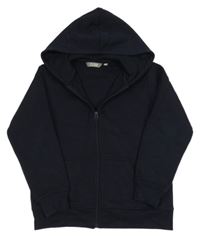 Tmavomodrá propínací mikina s kapucí 