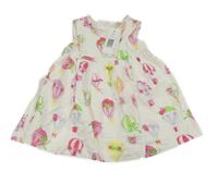 Nové - bílé šaty s barevnými balóny 