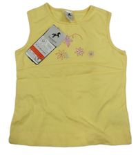 Nové - žltý top s výšivkou C&A