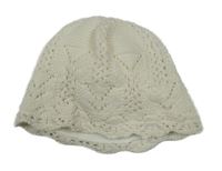 Smotanová háčkovaná podšitá čapica Next