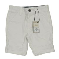 Nové - Bílé plátěné chino kraťasy Primark