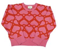 Ružovo-červený vzorovaný sveter Shoeby