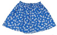 Modro-biela kvetovaná kolová sukňa H&M