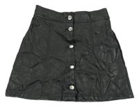 Čierna prepínaci koženková sukňa H&M