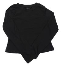 Čierne crop tričko H&M