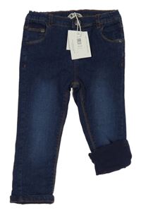 Nové - tmavomodré podšité skinny rifle John Lewis