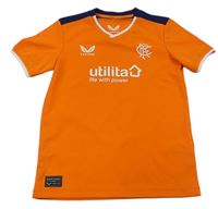 Oranžové športové tričko s potlačou Castore