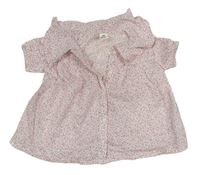 Svetloružová kvetovaná ľahká blúzka H&M