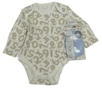 3set - bílé body s čísly + 2x světlemodré rukavice