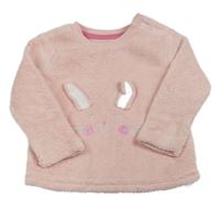 Ružová plyšová mikina s ňufáčikom  Primark
