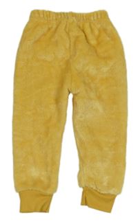 Žlté plyšové domáceé nohavice
