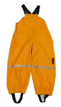 Neonově oranžové laclové voděodolné kalhoty Lupilu