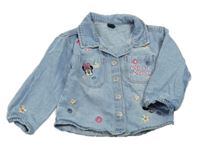 Svetlomodrá rifľová bunda s Minnie Disney