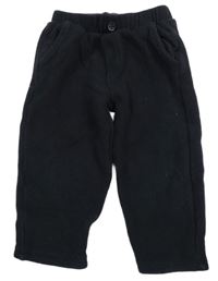 Tmavomodré teplákové nohavice Zara