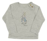 Svetlosivý melírovaný sveter s králikom George