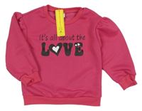 Nové - Fuchsiová mikina s nápisom Shein