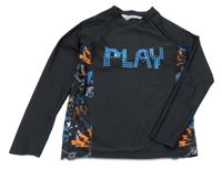 Černé UV triko s nápisem Shein