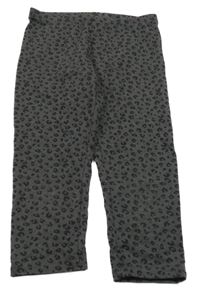 Sivo-čierne crop legíny s leopardím vzorom H&M