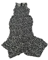 Čierno-biely kvetovaný nohavicový overal Page one young