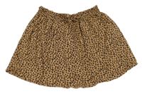 Hnedo-čierna sukňa s leopardím vzorom H&M