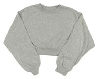 Svetlosivá crop mikina H&M