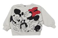 Smetanová mikina s Minnie a Mickeym Zara