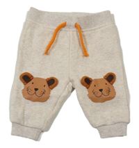 Béžové zateplené tepláky s medvedíkmi Primark