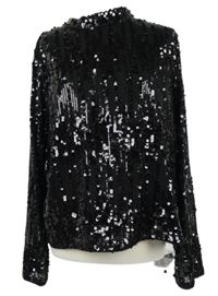 Nové - Dámská černá flitrová halenka Dunnes 