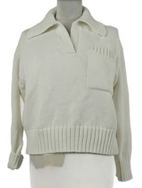 Dámský bílý svetr s límečkem Primark 