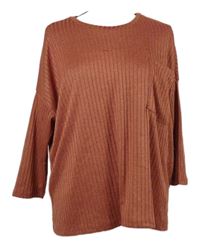 Dámské červené žebrované úpletové triko Primark 