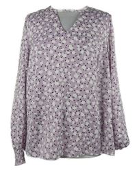 Dámská růžovo-bílá vzorovaná halenka Ellos 