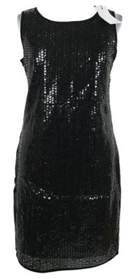 Nové - Dámské černo-stříbrné vzorované šaty Vero Moda 