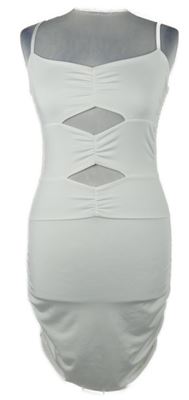 Dámské bílé minišaty s průstřihy Shein 