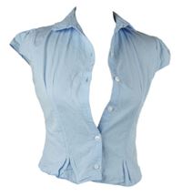 Dámska svetlomodrá crop blúzka Bershka