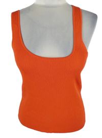 Dámský červený žebrovaný crop pletený top NA-KD 