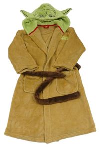 Béžovo-zelený chlupatý župan s kapucí - Mistr Yoda