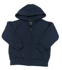 Tmavomodrá propínací mikna s kapucňou Primark