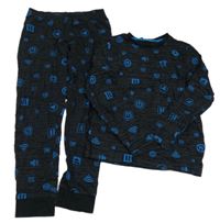 Čierno-sivé vzorované pyžama zn. C&A