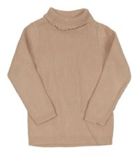 Svetloružový rebrovaný svetrový rolák George