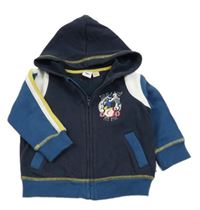 Tmavomodro-biela prepínaci mikina s kačerem Donaldem a kapucňou Disney