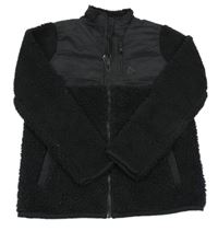 Černá šusťákovo/huňatá podšitá bunda Matalan