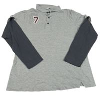 Sivé polo tričko s číslom TCM