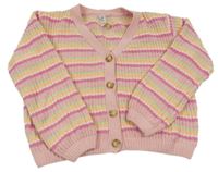 Farebný pruhovaný žinylkový prepínaci sveter Yigga