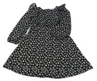 Čierno-biele kvetované šaty Matalan