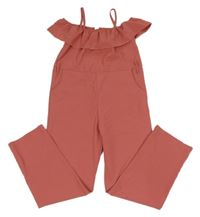 Růžový kalhotová lehký overal 