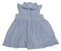 Světlemodro-biele pruhované ľahké šaty H&M
