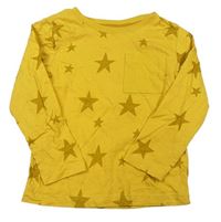 Žlté tričko s hviezdami zn. H&M