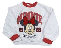 Biela oversize mikina s Minnie zn. Disney