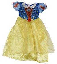 Kockovaným - Modro-žlté šaty s potiskem - Sněhurka zn. Disney